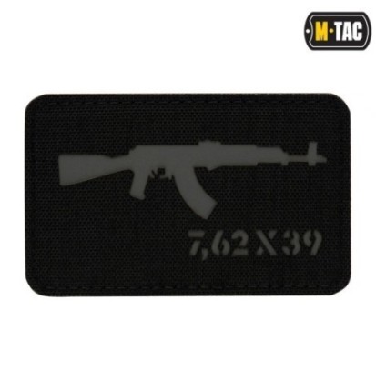 Nášivka M-Tac zbraň AKM 7,62х39 - čierna-sivá