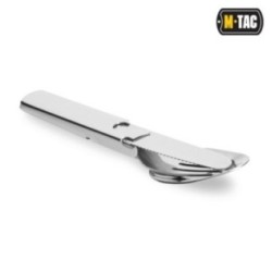 Príbor skladací M-Tac Cutlery Set S - strieborný