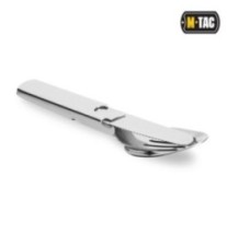 Príbor skladací M-Tac Cutlery Set S - strieborný