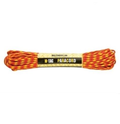 Para lano M-Tac Paracord 550 typ III 15 m - oranžové-žlté