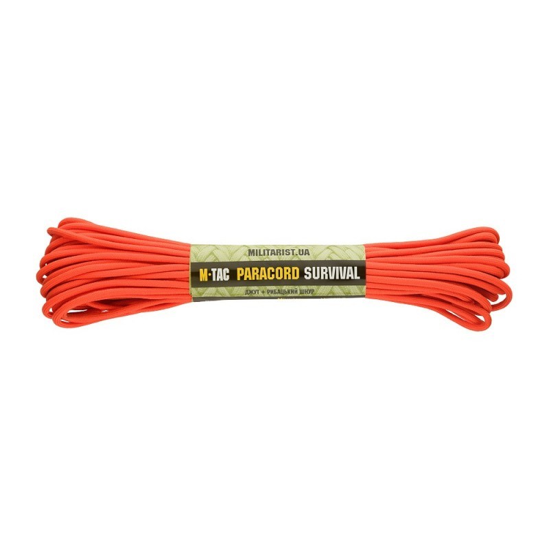 Para lano M-Tac Paracord Survival 15 m - oranžové