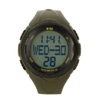 Hodinky M-Tac Tactical Pedometer - olivové