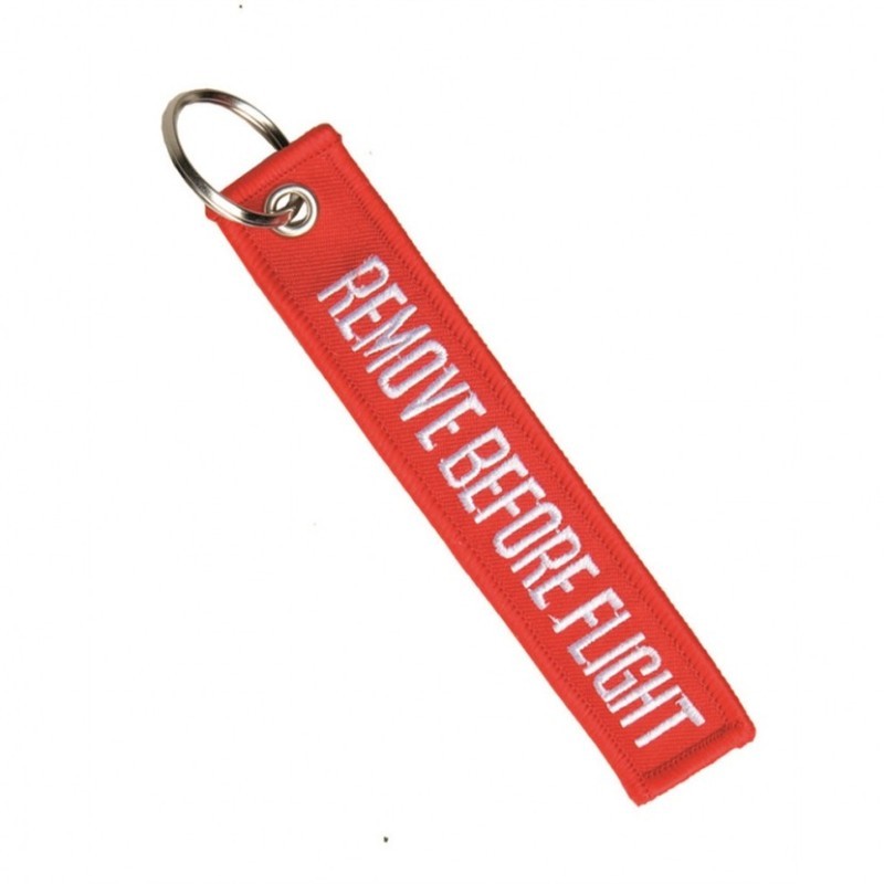 Prívesok na kľúče Remove before flight - červený