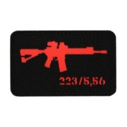 Nášivka so zbraňou M-Tac AR-15 223/5,56 - čierna-červená