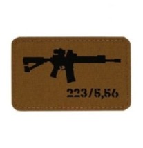 Nášivka so zbraňou M-Tac AR-15 223/5,56 - coyote-čierna