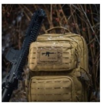 Nášivka so zbraňou M-Tac AR-15 223/5,56 - coyote-čierna