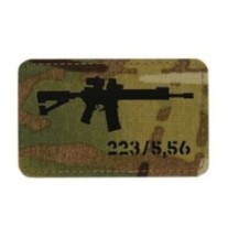 Nášivka so zbraňou M-Tac AR-15 223/5,56 - multicam-čierna