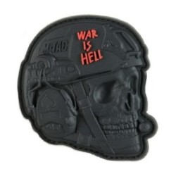 Nášivka M-Tac War aj s Hell 3D - čierna