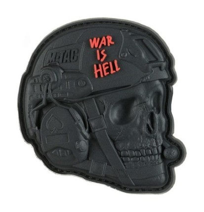Nášivka M-Tac War aj s Hell 3D - čierna