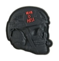 Nášivka M-Tac War aj s Hell 3D - čierna