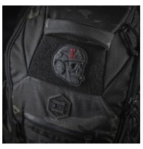 Nášivka M-Tac War aj s Hell 3D - čierna
