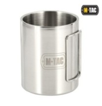 Hrnček so skladacím uchom M-Tac Thermo Handle - strieborný