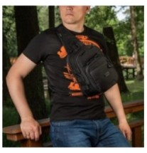 Batoh cez rameno M-Tac Cross Bag Elite Hex 5l - čierny