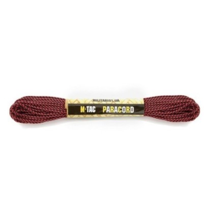 Para lano M-Tac Paracord Minicord 15 m - červené-čierne
