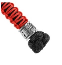 Šnúrka na nôž M-Tac Lanyard Scandinavian - červená-čierna