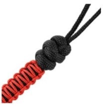Šnúrka na nôž M-Tac Lanyard Scandinavian - červená-čierna
