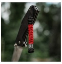 Šnúrka na nôž M-Tac Lanyard Scandinavian - červená-čierna