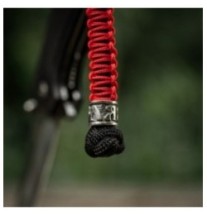 Šnúrka na nôž M-Tac Lanyard Scandinavian - červená-čierna