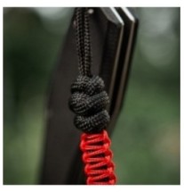 Šnúrka na nôž M-Tac Lanyard Scandinavian - červená-čierna