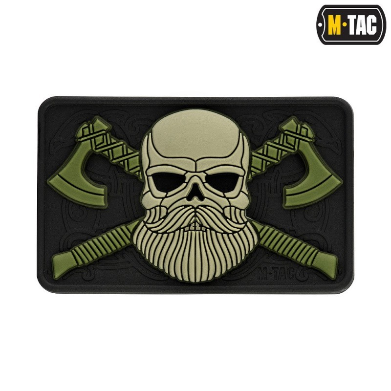 Nášivka M-Tac Bearded Skull 3D - olivová Nášivka M-Tac Bearded Skull 3D - olivová