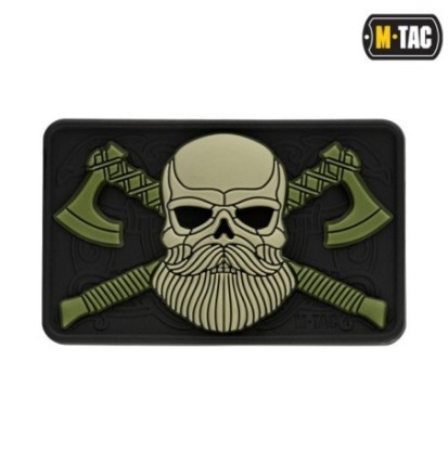 Nášivka M-Tac Bearded Skull 3D - olivová