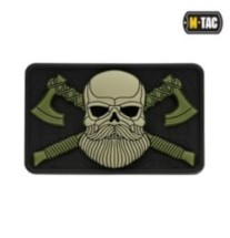 Nášivka M-Tac Bearded Skull 3D - olivová
