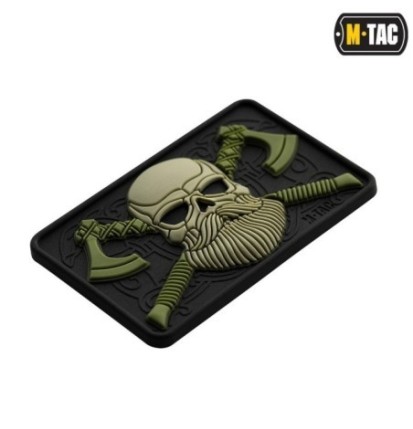 Nášivka M-Tac Bearded Skull 3D - olivová