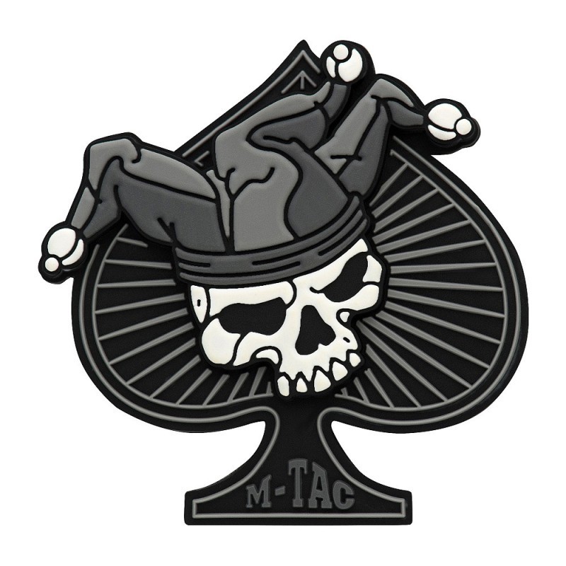 Nášivka M-Tac Ace of Spades 3D - sivá-čierna Nášivka M-Tac Ace of Spades 3D - sivá-čierna