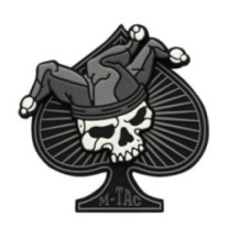 Nášivka M-Tac Ace of Spades 3D - sivá-čierna