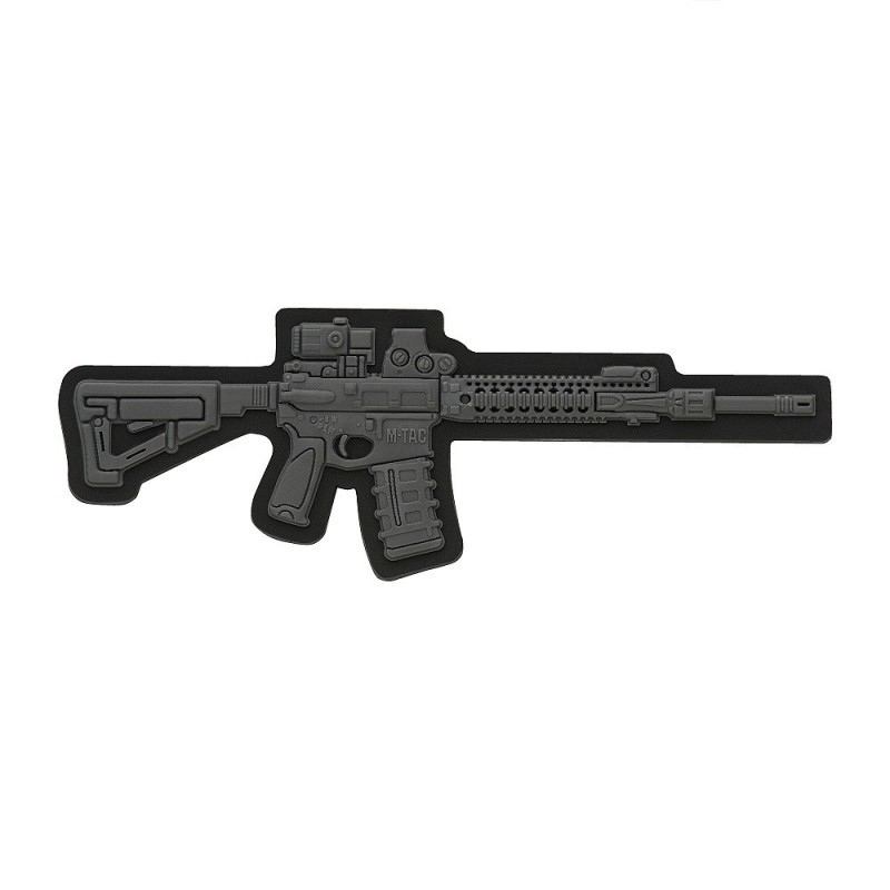Nášivka so zbraňou M-Tac AR-15 3D - sivá Nášivka so zbraňou M-Tac AR-15 3D - sivá