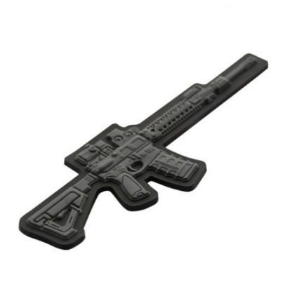 Nášivka so zbraňou M-Tac AR-15 3D - sivá