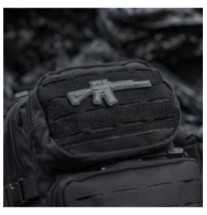 Nášivka so zbraňou M-Tac AR-15 3D - sivá