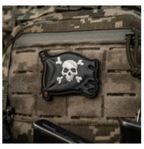 Nášivka M-Tac Jolly Roger - čierna-farebná