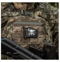 Nášivka M-Tac Jolly Roger - čierna-farebná