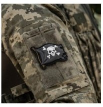 Nášivka M-Tac Jolly Roger - čierna-farebná