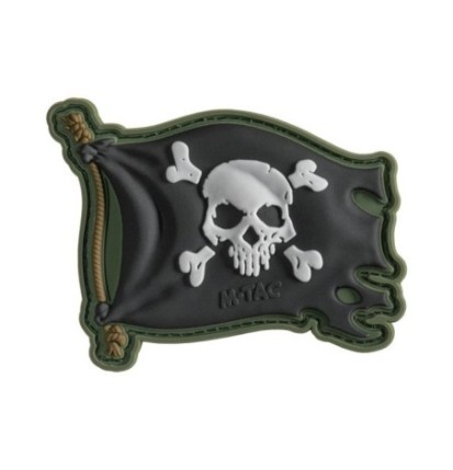 Nášivka M-Tac Jolly Roger - čierna-olivová