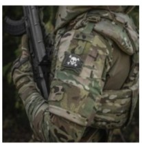 Nášivka M-Tac Jolly Roger - čierna-olivová