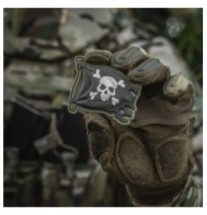 Nášivka M-Tac Jolly Roger - čierna-olivová