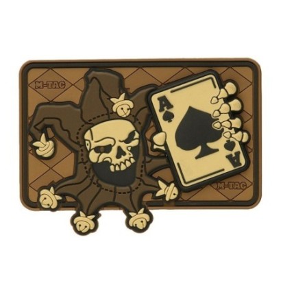 Nášivka M-Tac Joker Skull 3D - coyote
