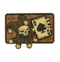 Nášivka M-Tac Joker Skull 3D - coyote