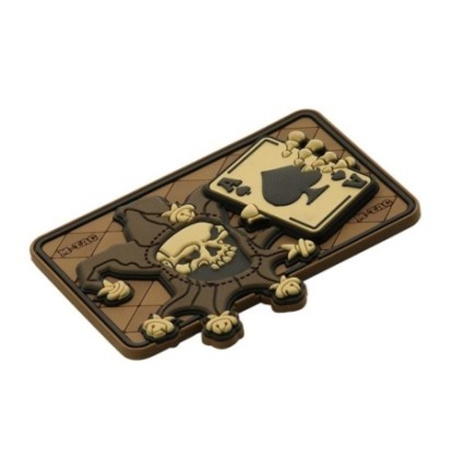 Nášivka M-Tac Joker Skull 3D - coyote