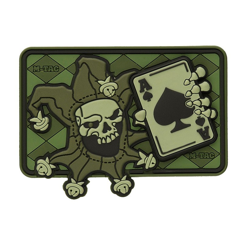 Nášivka M-Tac Joker Skull 3D - olivová