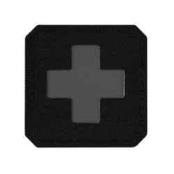 Nášivka M-Tac Medic Cross Laser Cut - čierna-sivá