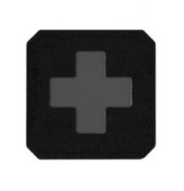 Nášivka M-Tac Medic Cross Laser Cut - čierna-sivá