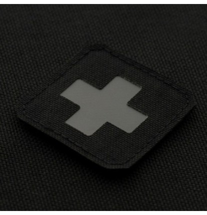 Nášivka M-Tac Medic Cross Laser Cut - čierna-sivá