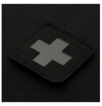 Nášivka M-Tac Medic Cross Laser Cut - čierna-sivá