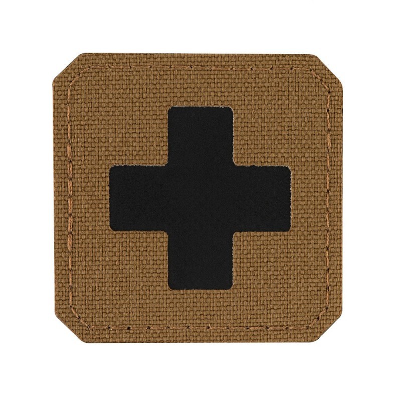 Nášivka M-Tac Medic Cross Laser Cut - coyote-čierna Nášivka M-Tac Medic Cross Laser Cut - coyote-čierna