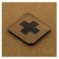 Nášivka M-Tac Medic Cross Laser Cut - coyote-čierna Nášivka M-Tac Medic Cross Laser Cut - coyote-čierna