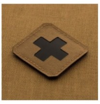 Nášivka M-Tac Medic Cross Laser Cut - coyote-čierna