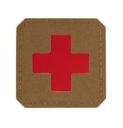 Nášivka M-Tac Medic Cross Laser Cut - coyote-červená